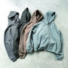 Terry Cotton Puff εκτύπωση υπερμεγέθη πλύσιμο οξέος Hoodie